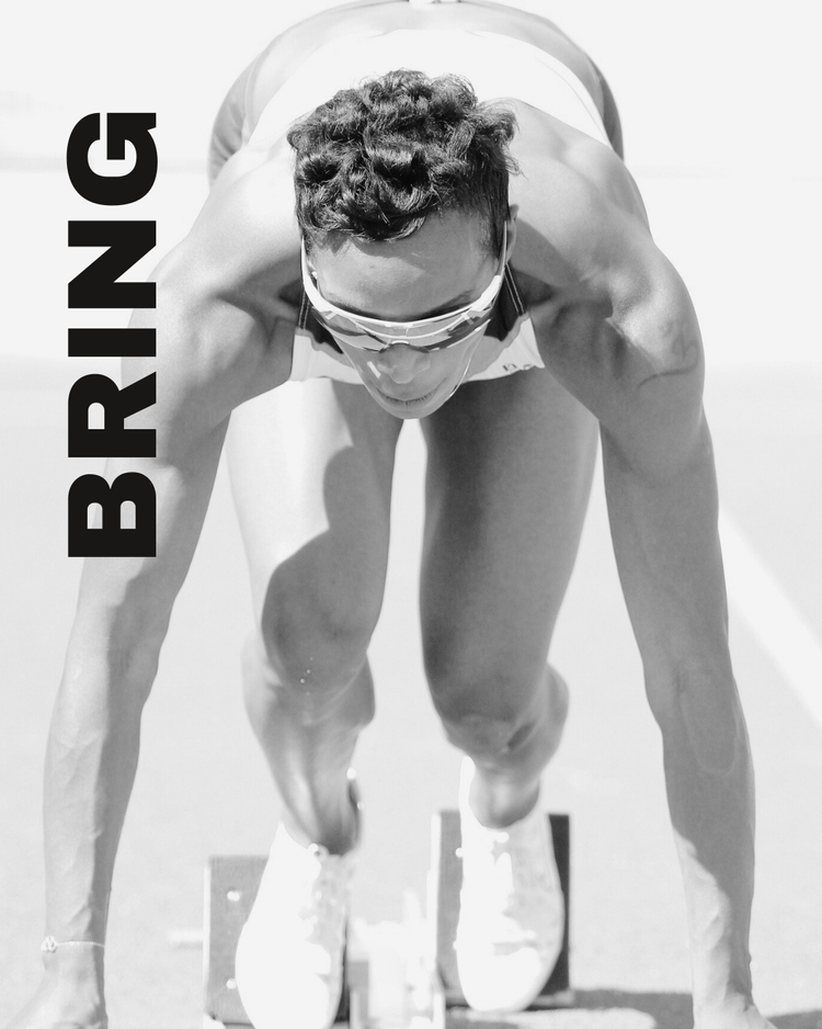 Athlete at blocks
